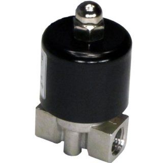 110v AC 4mm Normally Closed 1/4" NPT Stainless Steel Viton 2 Way Solenoid Valve Industrial Solenoid Valves