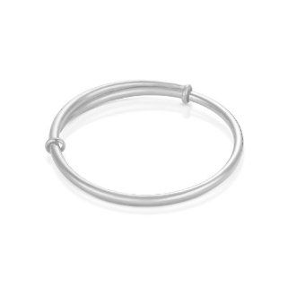 Fashion Plaza 990 Women's Sterling Silver Bangle Bracelet 21.8g Weight 3mm Band Expandable Y50 Jewelry
