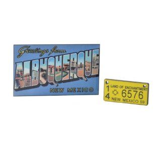 Dollhouse Miniature Albuquerque New Mexico Sign and License Plate Toys & Games