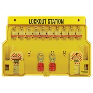 Master Lock 10 Pack Lockout Station with Cover, Includes 10 Steel Padlocks Industrial Lockout Tagout Kits