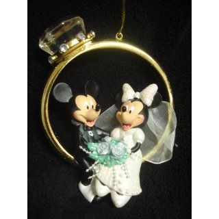 Disney Mickey & Minnie Wedding Ring Ornament   Decorative Hanging Ornaments