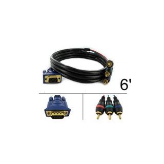 VGA Male to 3RCA (Component Video) Male Cable 6 ft   by Abacus24 7 Electronics