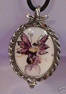 Amy Brown Counting Wishes Fairy Cameo Pewter Necklace  Other Products  