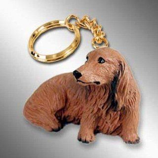 Longhaired Dachshund, Red Tiny Ones Dog Keychains (2 1/2 in)