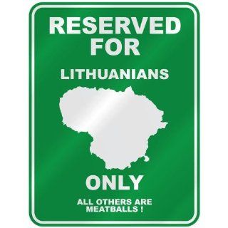 RESERVED FOR " LITHUANIAN ONLY " PARKING SIGN COUNTRY LITHUANIA