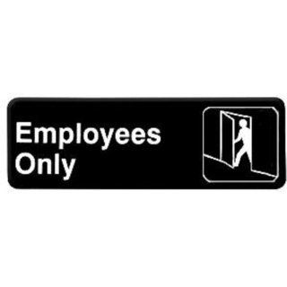 Thunder Group PLIS9304BK "Employee Only" Information Sign with Symbols, 9 by 3 Inch Patio, Lawn & Garden