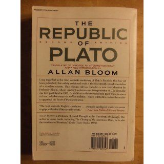 The Republic Of Plato Second Edition Plato, Allan Bloom 9780465069347 Books
