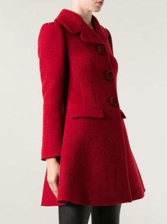 Red Valentino Ribbed A line Overcoat