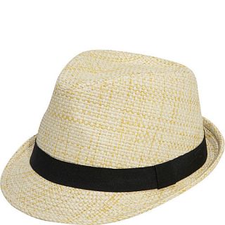 D&Y by David & Young Straw Fedora with Black Band