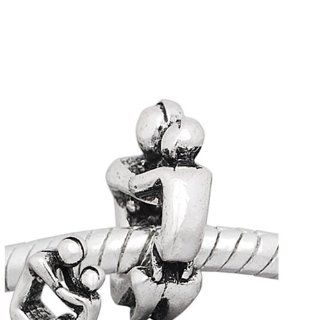 One (1)" Loving father and Son Charm " Bead Fits Pandora Troll Chamilia Kay's Zable and Many Others Jewelry