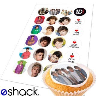 Cakeshop 24 x One Direction 1 Direction 1D Edible Cake Toppers Kitchen & Dining