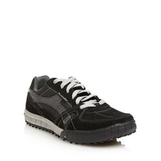 Skechers Black Floater suede trainers