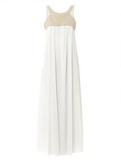 Linen and stretch satin maxi dress  L'Agence 