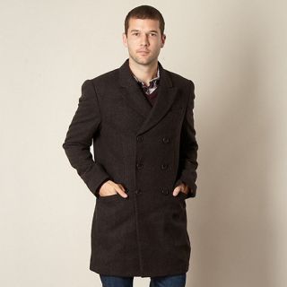 RJR.John Rocha Designer brown wool blend double breast coat