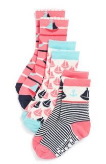Cotton Blend Socks with Turn Back Cuffs (3 Pack) (Baby Girls, Toddler Girls, Little Girls & Big Girls)