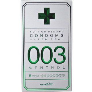 Soft On Demand  Condoms  Super Real 003 Menthol 8pc Health & Personal Care