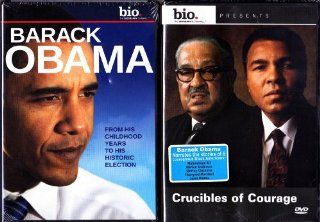 Barack Obama Biography and Biography of Muhammad Ali , Thurgood Marshall, Jesse Owens & Others Narrated By Barack Obama   Crucibles of Courage  Courageous Black Americans 2 Pack Collection Movies & TV