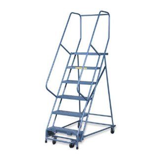 Rolling ladder, 7 steps, 100" overall height Stepladders