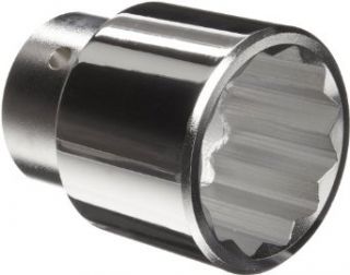 Martin X1252 Forged Alloy Steel 1 5/8" Type III Opening 1" Power Impact Square Drive Socket, 12 Points Standard, 2 11/16" Overall Length, Chrome Finish