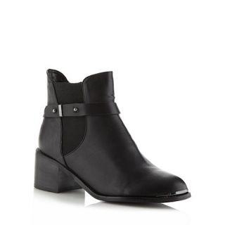 Red Herring Black mid heel ankle boots