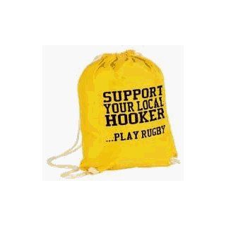 SUPPORT YOUR LOCAL HOOKER PLAY RUGBY' SLOGAN SLING  Rugby Bags  Sports & Outdoors