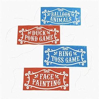 Carnival Signs   4 per pack Toys & Games