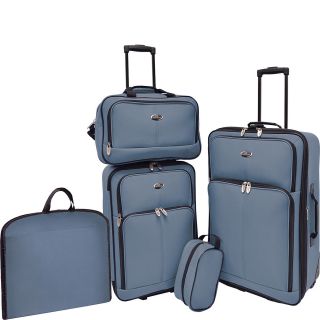 U.S. Traveler San Reno 5 Piece Luggage Set, Denim