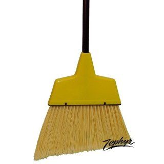 Zephyr 9077 Large Angle Broom with Plastic Handle, 13" Head Width, 54" Overall Length, Yellow (Case of 12)