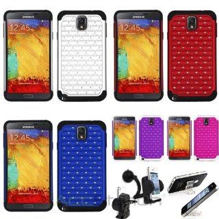 NEW YEAR  Bargain 2014 deal Color Hard Bling Case+Car Mount+Mini Holder For Samsung Galaxy Note 3 N900V PlEASE CHOOSE 1 COLOR Cell Phones & Accessories