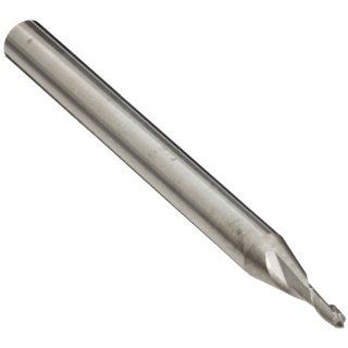 Richards Micro Tool Carbide Micro Ball Nose End Mill, Uncoated (Bright) Finish, 30 Deg Helix, 2 Flutes, 1.5" Overall Length, 0.07" Cutting Diameter, 3/16" Shank Diameter