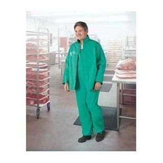 ONGUARD 71250 PVC on Nylon Polyester Sanitex Bib Overall with Plain Front, Green, Size Small Protective Chemical Splash Apparel