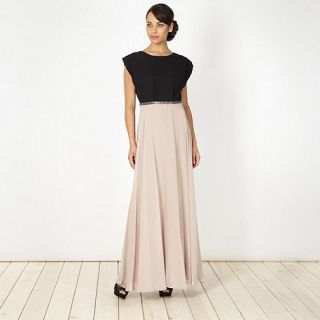 No. 1 Jenny Packham Designer black colour block maxi dress