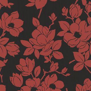 Kelly Hoppen Red/black Rose wallpaper