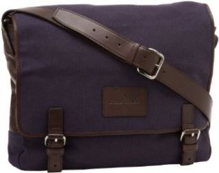 Cole Haan Messenger Bag,Navy Canvas/Dark Brown,One Size Clothing
