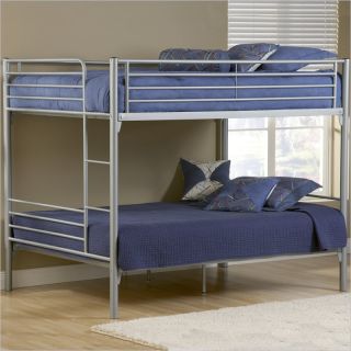 Hillsdale Universal Youth Full over Full Metal Bunk Bed in Silver Finish   1178FBB