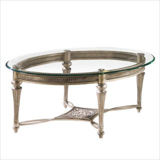 Magnussen Galloway Oval Glass Top Cocktail Table and End Table Set   37526 37504 PKG