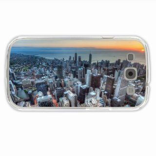 Custom Made Samsung GALAXY S3/III City  Tower Skyscraper Chicago Usa Hdr Of Romantic Present Transparent Case Cover For Guys Cell Phones & Accessories