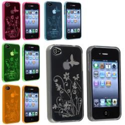 Smoke/ Blue/ Hot Pink/ Orange/ Green TPU Cases for Apple iPhone 4/ 4S (Set of 5) BasAcc Cases & Holders