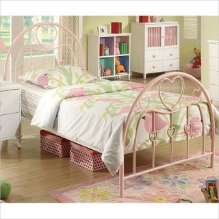 Coaster Juliette Twin Metal Bed in Pink   400571T
