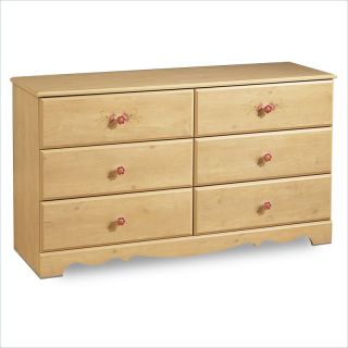 South Shore Lily Rose Double Dresser in Romantic Pine   3272027