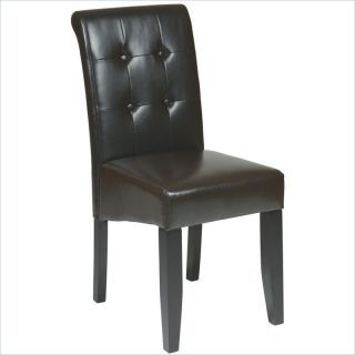 Office Star Metro Button Back Parsons Dining Chair in Espresso   MET88ES