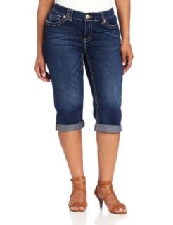 Seven7 Women's Plus Size DBL NDL Roll Crop, Charisma, 20 Jeans