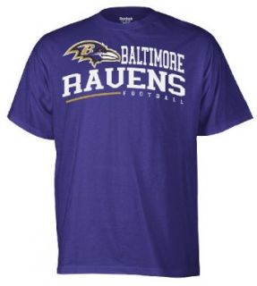 NFL Men's Baltimore Ravens Arched Horizon Tee Shirt (Deep Obsidian, X Large)  Sports Fan T Shirts  Clothing