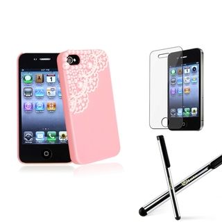 BasAcc Pink Case/ Screen Protector/ Stylus for Apple iPhone 4/ 4S BasAcc Cases & Holders