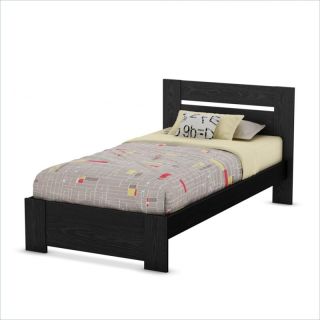 South Shore Flexible Twin Bed in Black Oak   3347189
