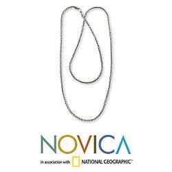 Sterling Silver 'Borobudur Collection I' Chain Necklace (Indonesia) Novica Necklaces