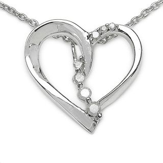 Sterling Silver 1/10ct TDW White Diamond Necklace Diamond Necklaces