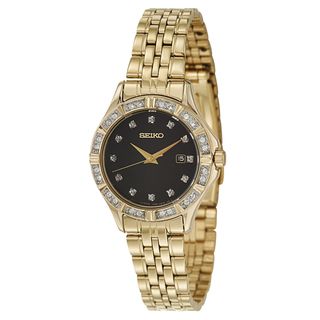 Seiko Women's 'Bracelet' Stainless Steel/ Yellow Gold plated Quartz Watch Seiko Women's Seiko Watches