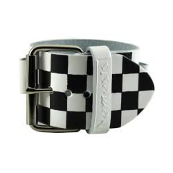 Nemesis Checkered White Leather Watch Band Nemesis Watch Bands
