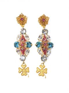 Gold plated embellished earrings  Dolce & Gabbana  MATCHESFA